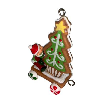 2009 Cheerful Elf Hallmark Ornament (Santa's Sleigh) QXC9035