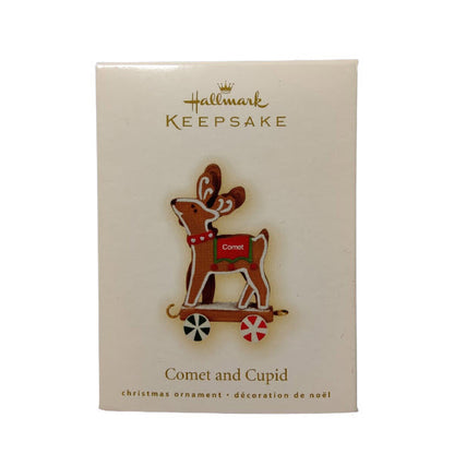 2009 Comet and Cupid Hallmark Ornament (Santa's Sleigh) QRP4715