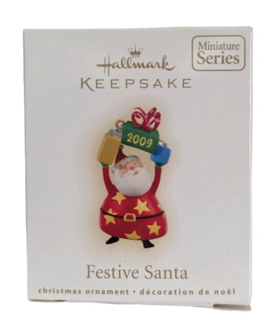 2009 Festive Santa #1 Hallmark Ornament (Festive Santa) QXM9042