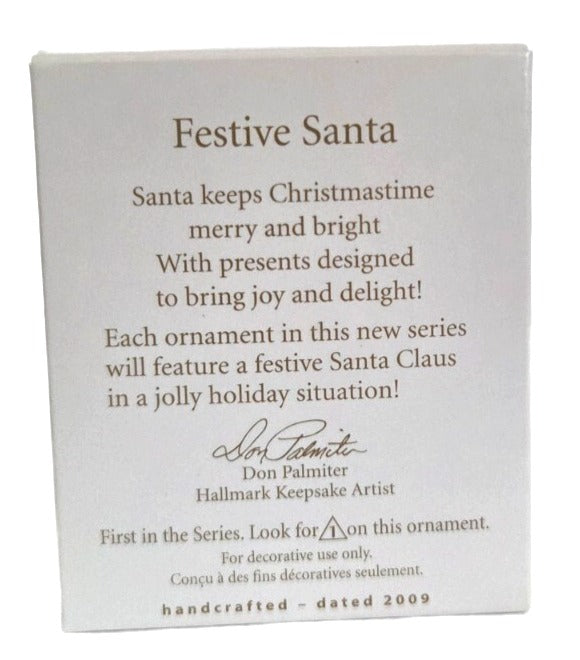 2009 Festive Santa #1 Hallmark Ornament (Festive Santa) QXM9042