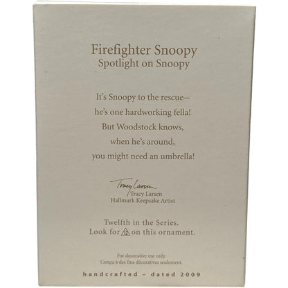 2009 Firefighter Snoopy Hallmark Ornament (Spotlight on Snoopy) QX8102