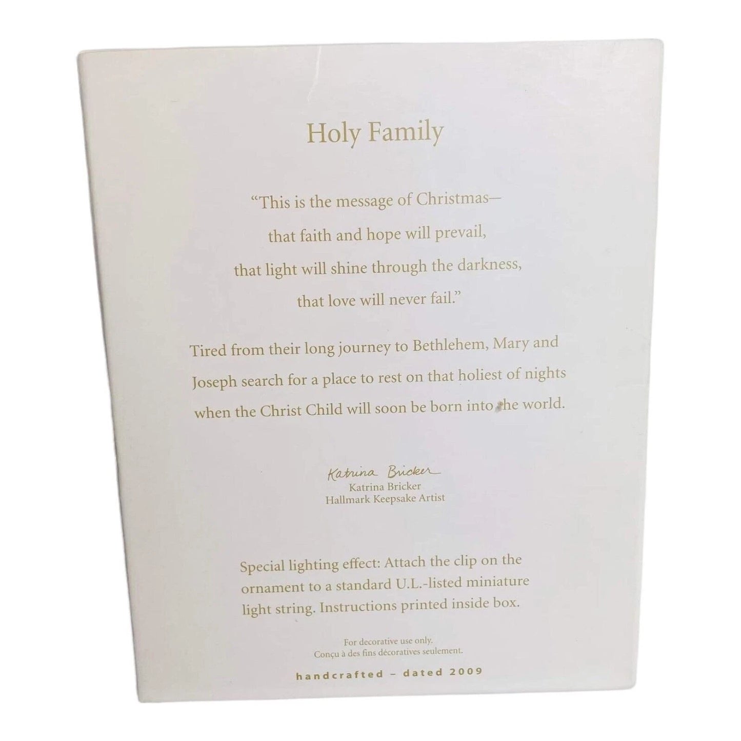 2009 Holy Family Hallmark Ornament (Jesus) QXT4205 Image5