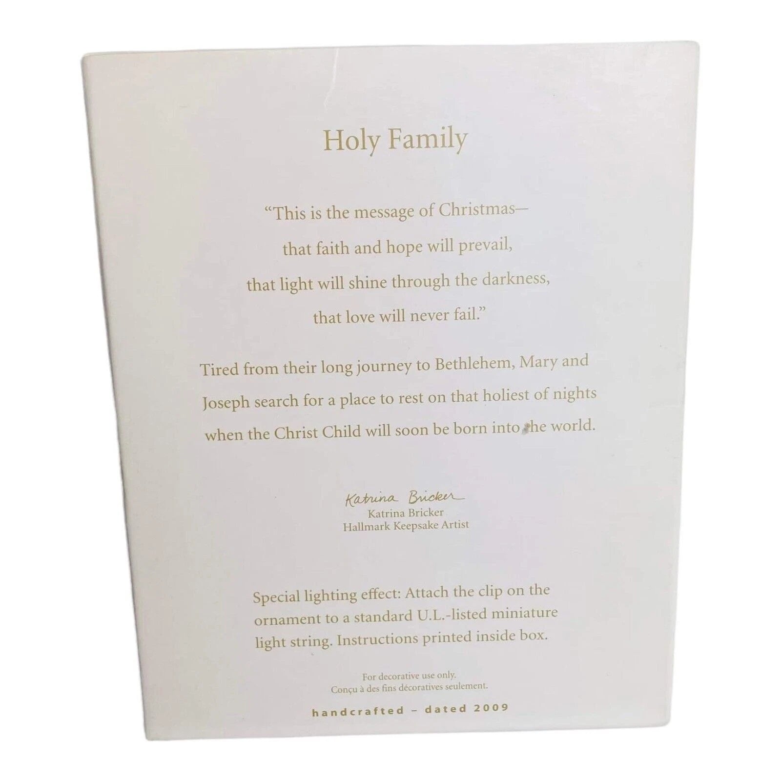 2009 Holy Family Hallmark Ornament (Jesus) QXT4205 Image5