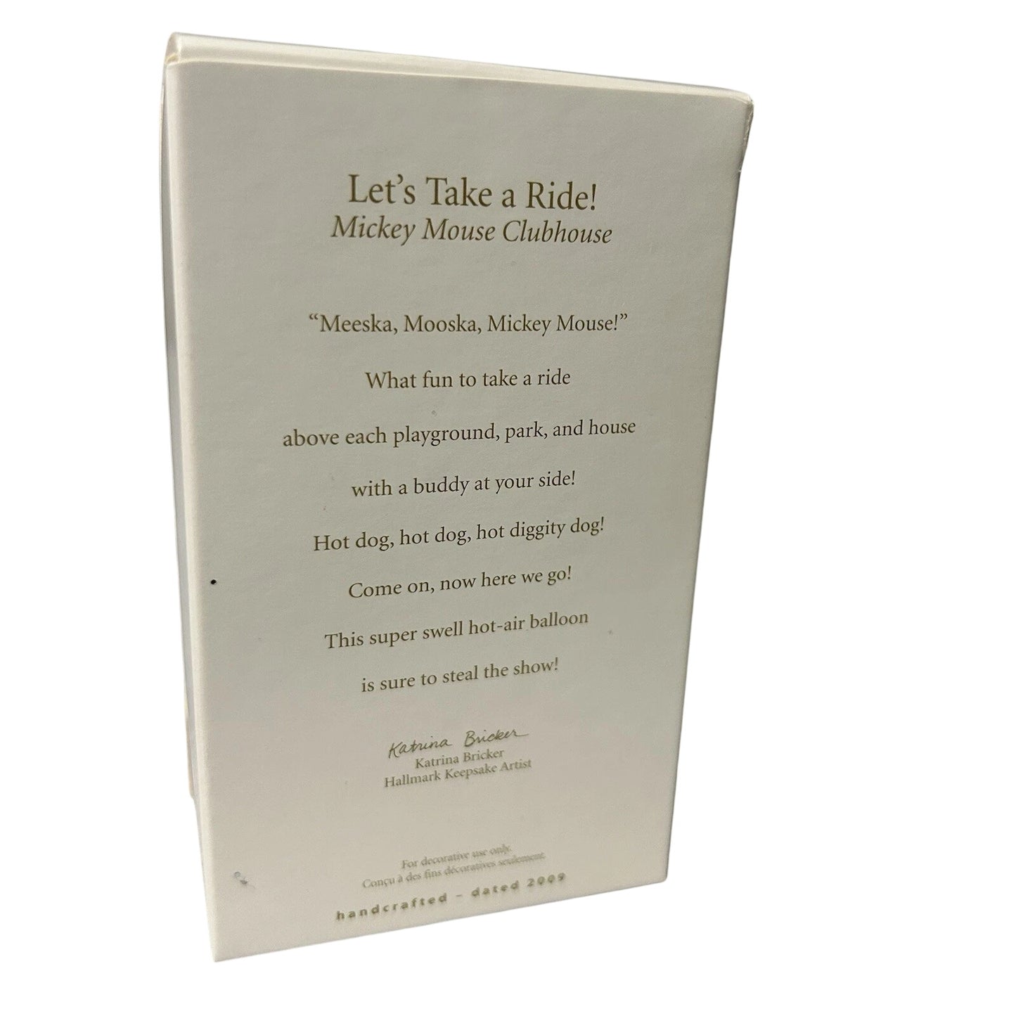 2009 Let's Take a Ride! Hallmark Ornament (Mickey Mouse & Friends) QXD2092