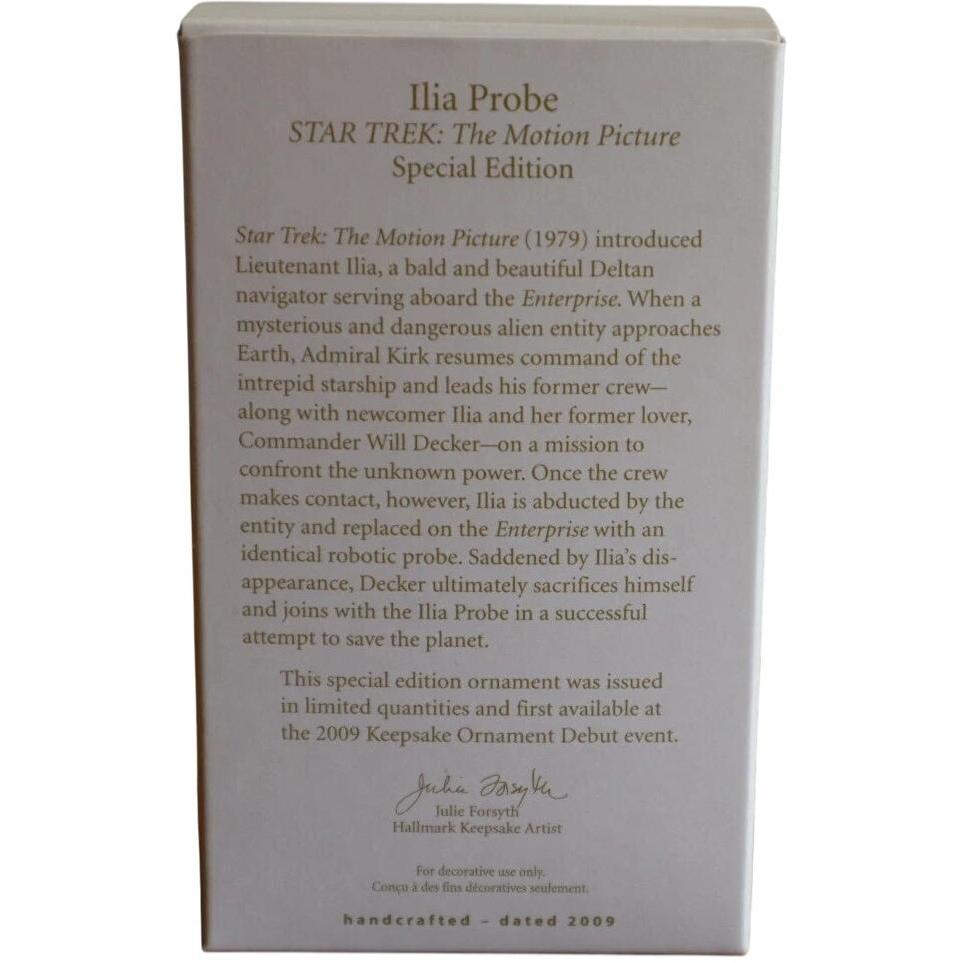 2009 Lieutenant Ilia Hallmark Ornament (Star Trek) QXE3042