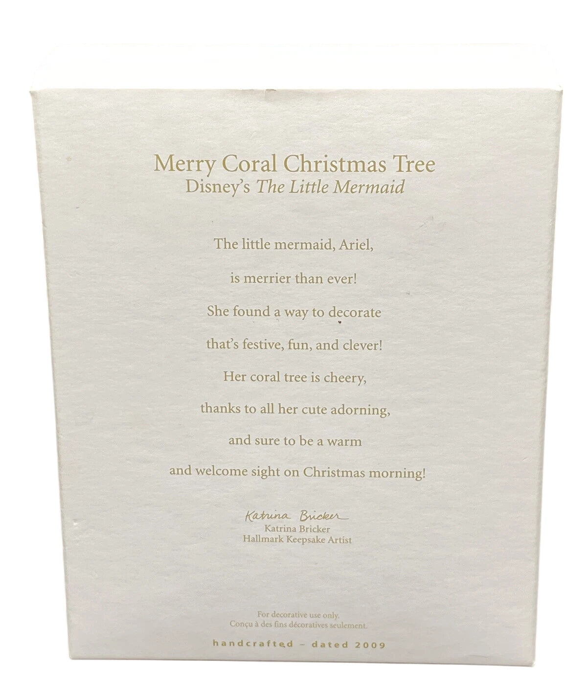 2009 Merry Coral Christmas Tree Hallmark Ornament (The Little Mermaid) QXD2065 Image8