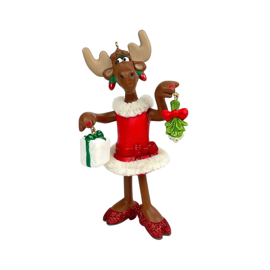 2009 Merry Kiss-Moose Hallmark Ornament (Moose) QXG6702 Image1