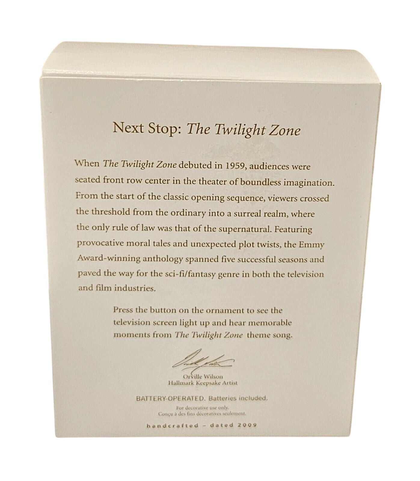 2009 Next Stop: The Twilight Zone Hallmark Ornament (The Twilight Zone) QXI1282
