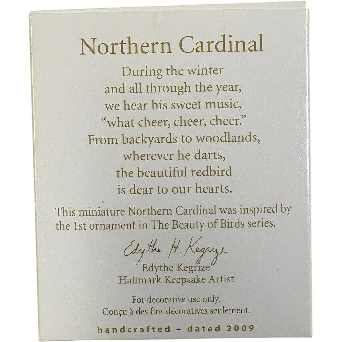 2009 Northern Cardinal Hallmark Ornament (Beauty of Birds) QXM3112