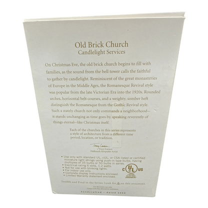 2009 Old Brick Church Hallmark Ornament (Candlelight Services) QX8702