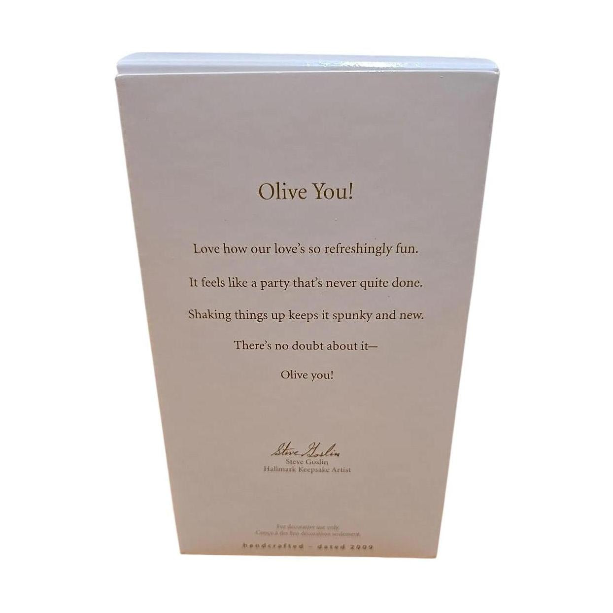 2009 Olive You! Hallmark Ornament (Eat & Drink) QXG6085 Image4