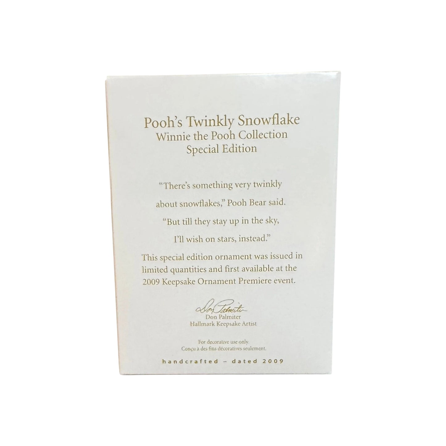 2009 Pooh's Twinkly Snowflake Hallmark Ornament (Winnie the Pooh) QXE3072 Image5