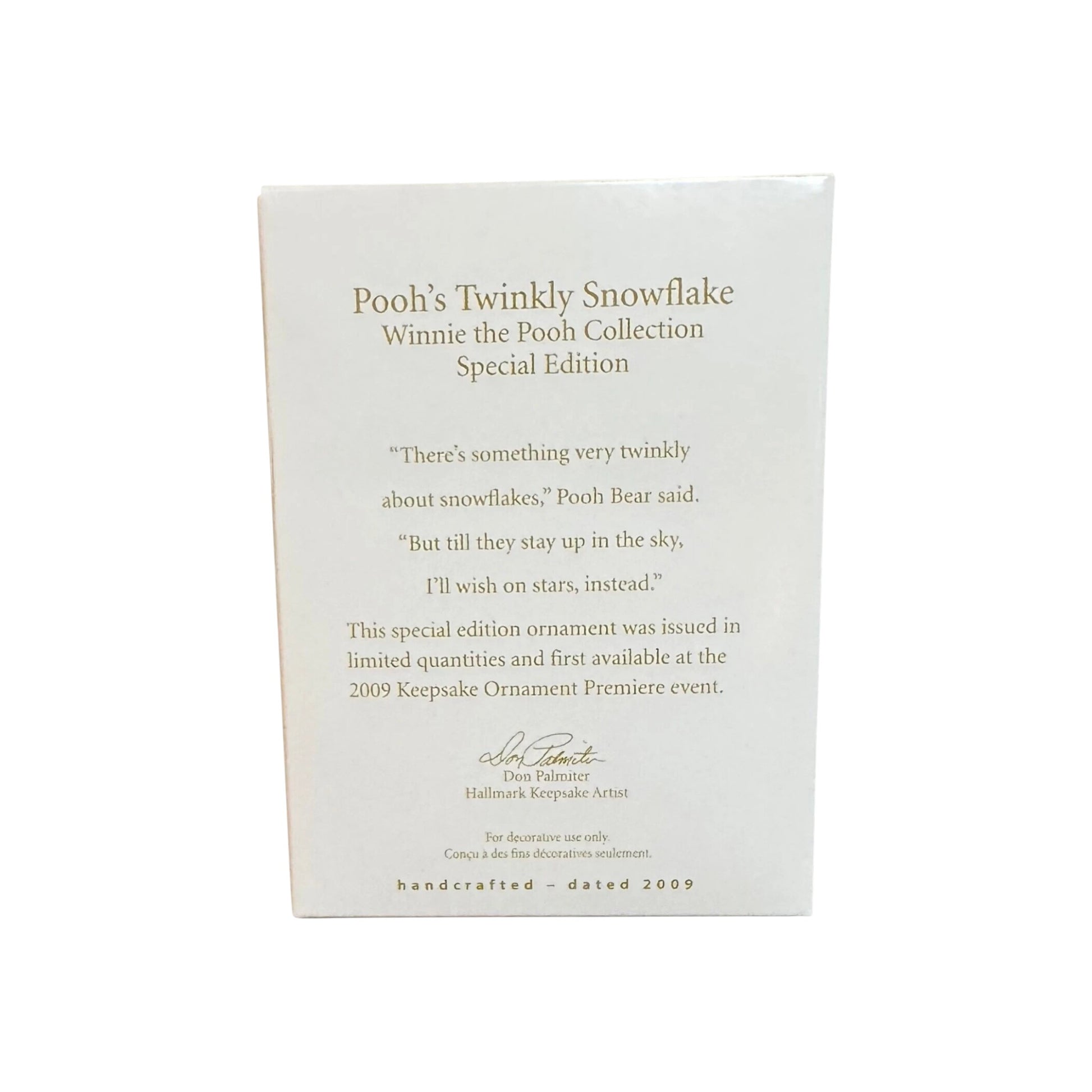 2009 Pooh's Twinkly Snowflake Hallmark Ornament (Winnie the Pooh) QXE3072 Image5