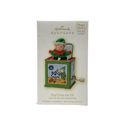 2009 Pop! Goes the Elf Hallmark Ornament (Jack-in-the-Box Memories) QX8345