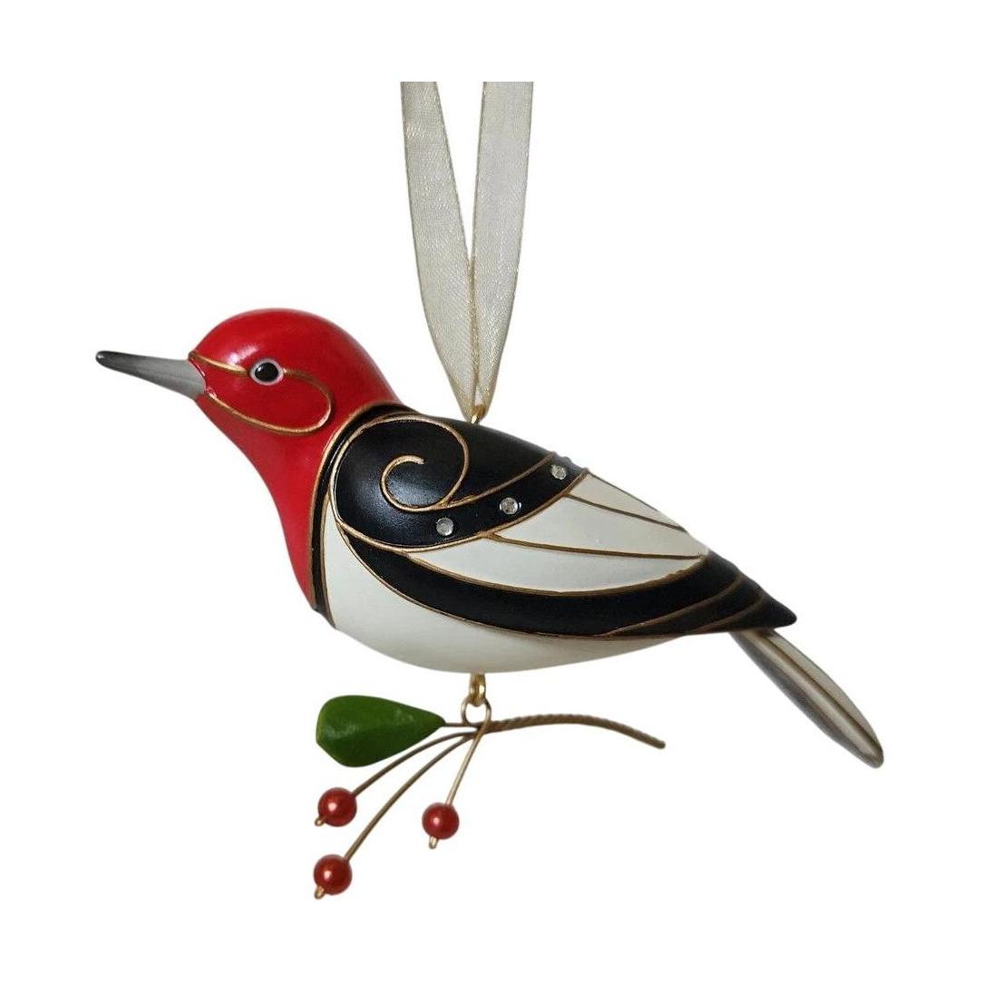 2009 Red-Headed Woodpecker Hallmark Ornament (Beauty of Birds) QX8322 Image1