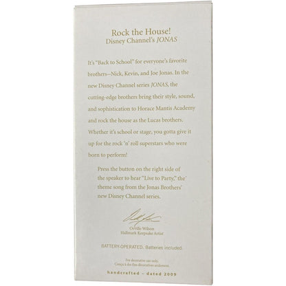 2009 Rock the House! Hallmark Ornament (Jonas) QXD2162