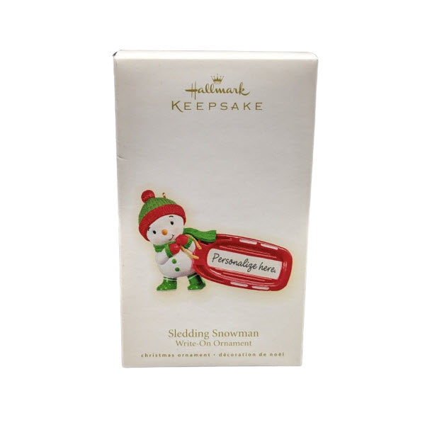 2009 Sledding Snowman Hallmark Ornament (Snowman) QLZ3901