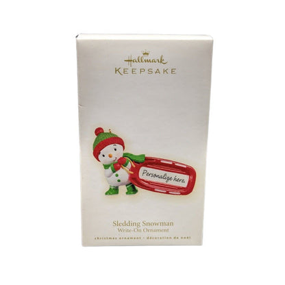 2009 Sledding Snowman Hallmark Ornament (Snowman) QLZ3901
