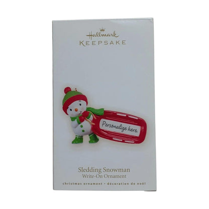 2009 Sledding Snowman Hallmark Ornament (Snowman) QLZ3901 Image2