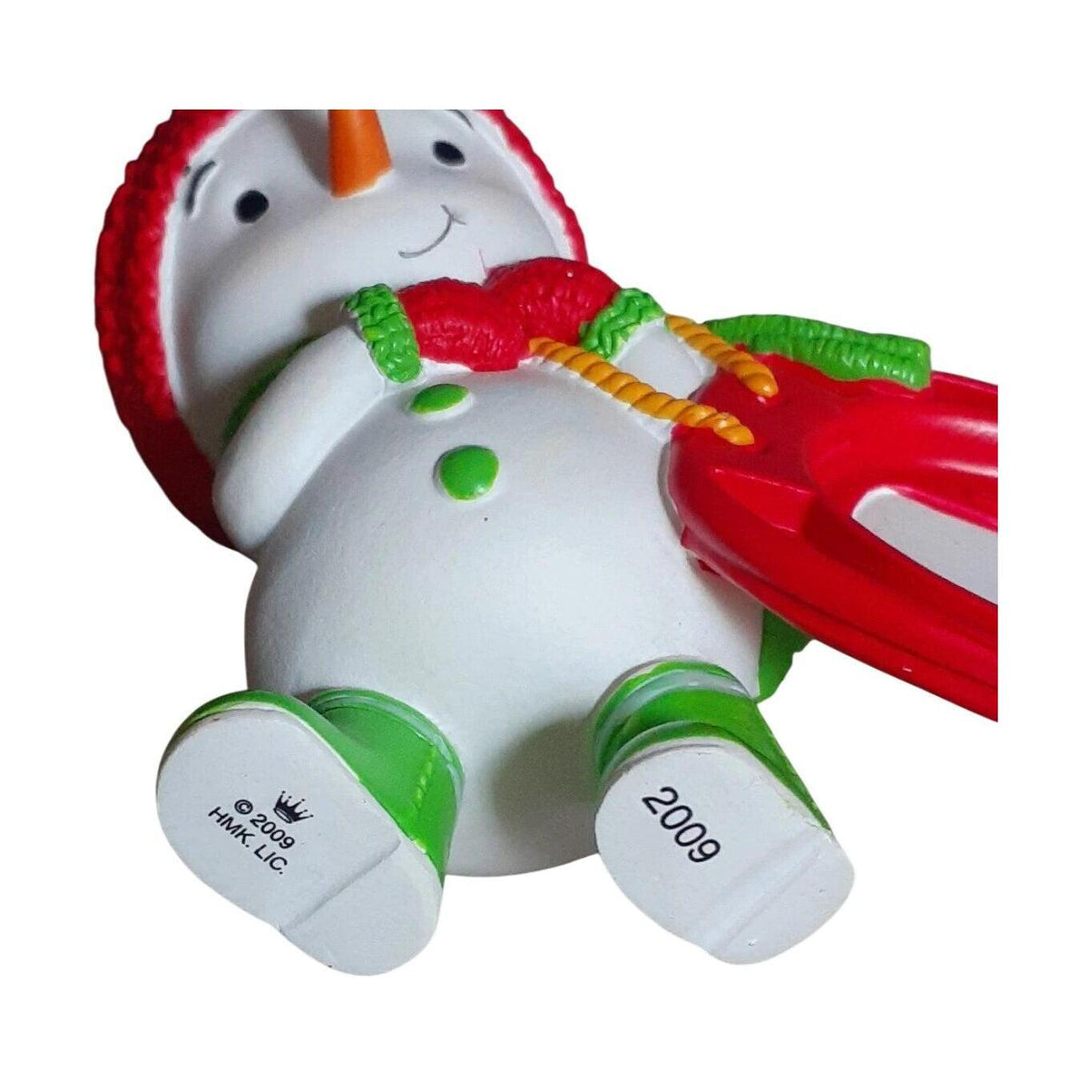 2009 Sledding Snowman Hallmark Ornament (Snowman) QLZ3901 Image4