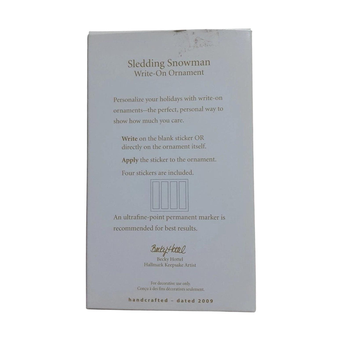 2009 Sledding Snowman Hallmark Ornament (Snowman) QLZ3901 Image6