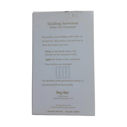 2009 Sledding Snowman Hallmark Ornament (Snowman) QLZ3901 Image6
