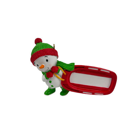 2009 Sledding Snowman Hallmark Ornament (Snowman) QLZ3901