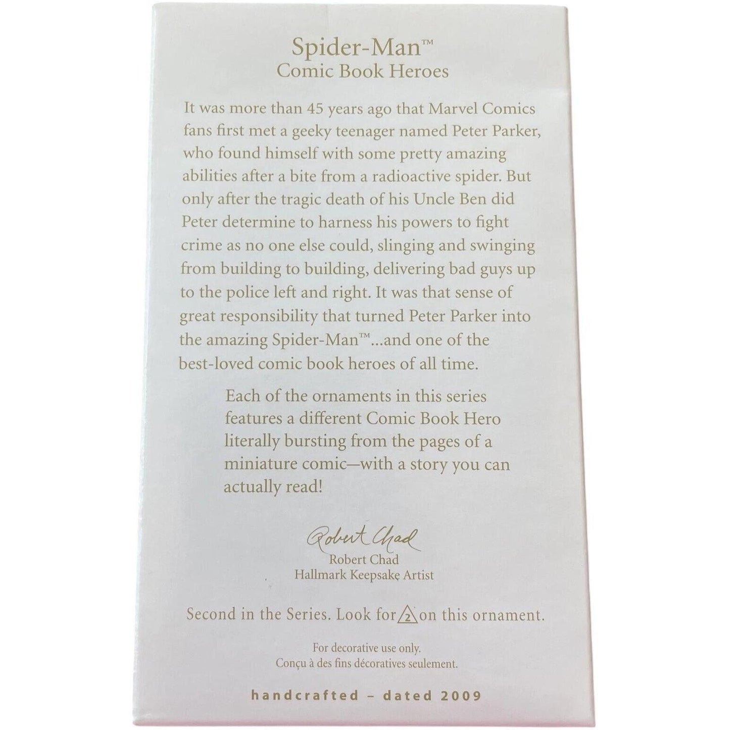 2009 Spider-Man Hallmark Ornament (Comic Book Heroes) QX8445