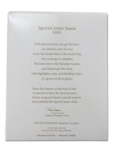 2009 SportsCenter Santa Hallmark Ornament (ESPN) QXI1215 Image6