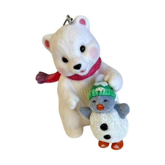 2009 There's No Fun Like Snow Fun! Hallmark Ornament (Snowball and Tuxedo) QX8022 Image1