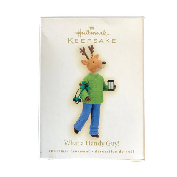 2009 What a Handy Guy! Hallmark Ornament (Nina's Reindeer) QXG6635