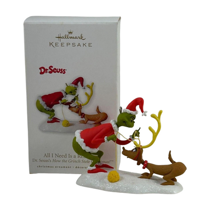 2010 All I Need Is a Reindeer Hallmark Ornament (The Grinch) QXI2183