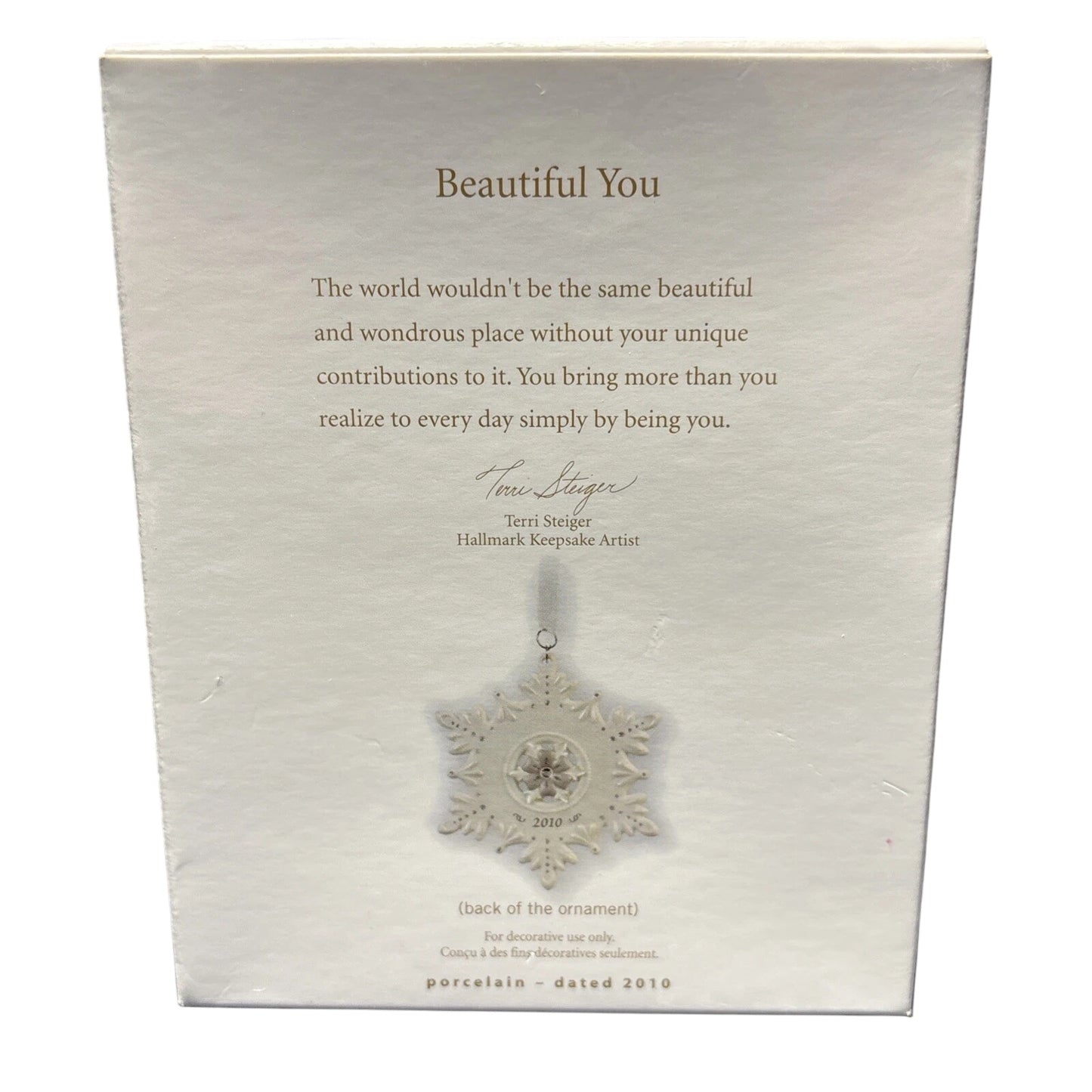 2010 Beautiful You Hallmark Ornament (Snowflake) QXG7523