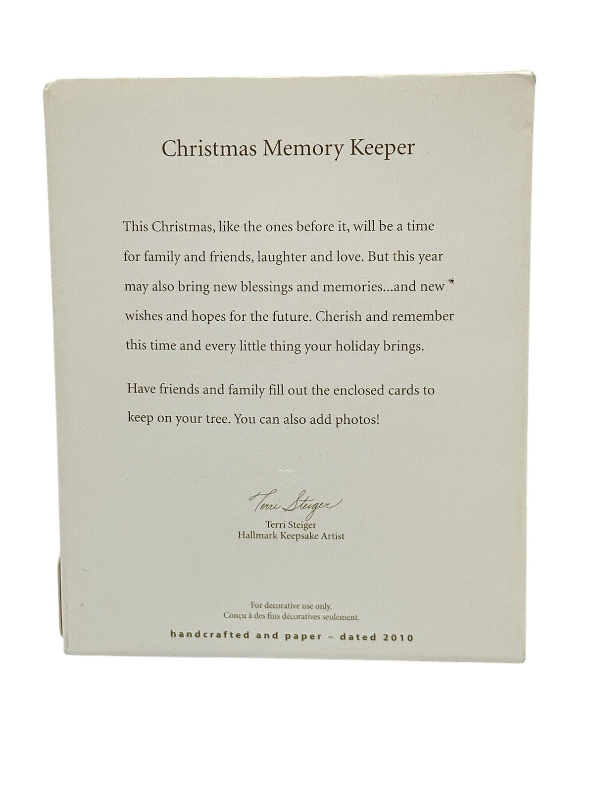 2010 Christmas Memory Keeper Hallmark Ornament (Christmas Memory Keeper) QXG7576