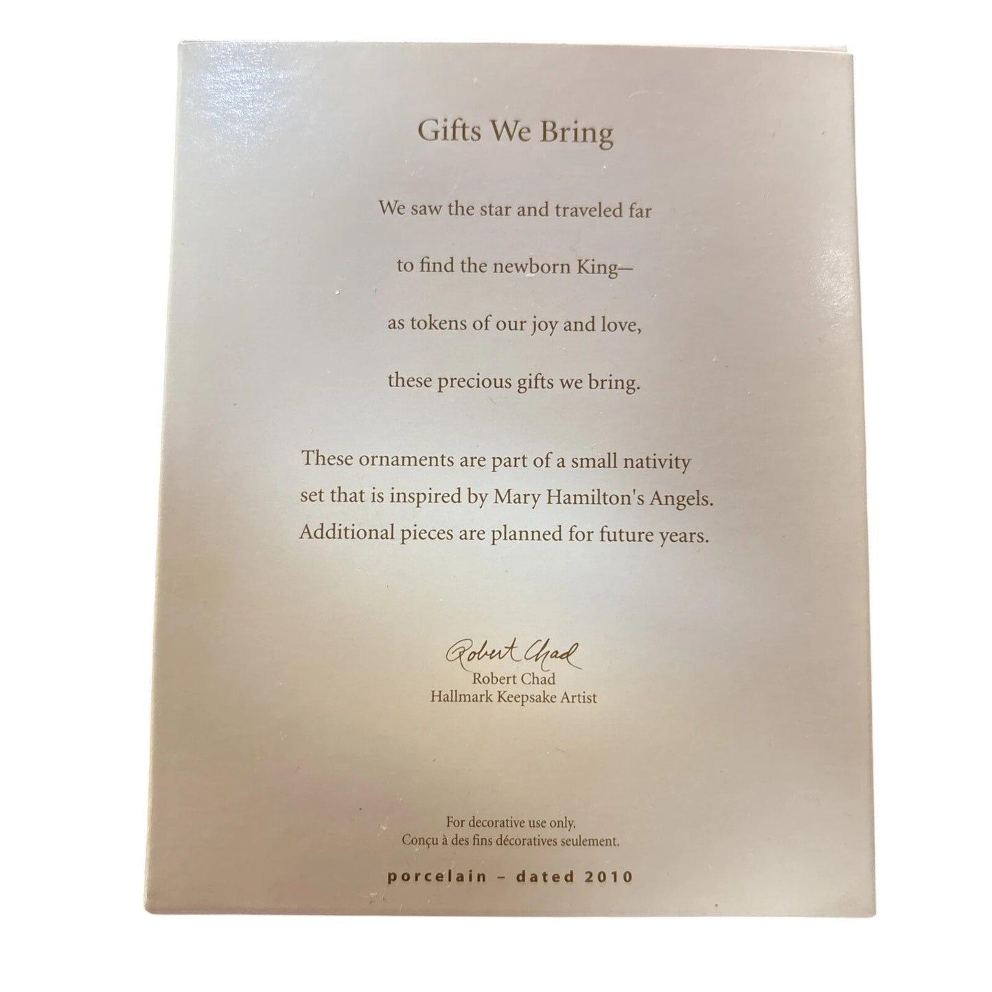 2010 Gifts We Bring Hallmark Ornament (Mary's Angels Nativity) QXC1015