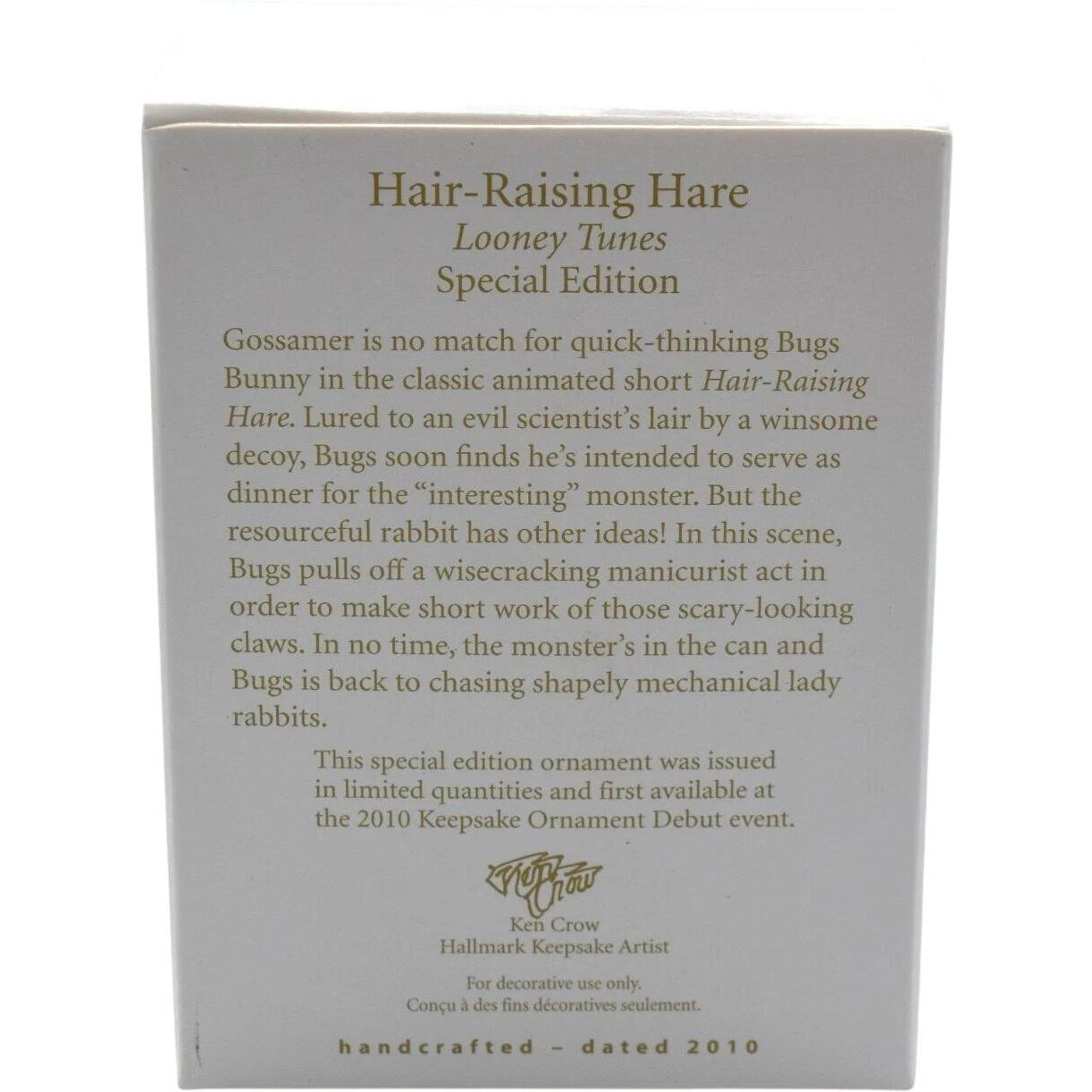 2010 Hair-Raising Hare Hallmark Ornament (Looney Tunes) QXE3036