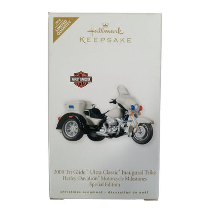 2010 Hallmark Ornament (2009) Tri Glide Ultra Classic Inaugural Trike Hallmark Ornament (Harley-Davidson) QXE3043
