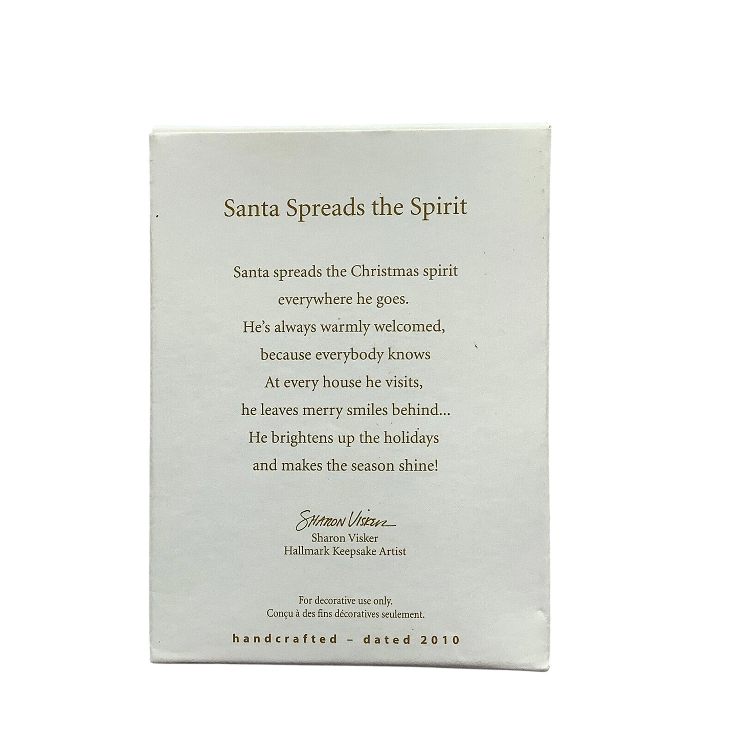 2010 Santa Spreads the Spirit Hallmark Ornament (Santa Claus) QXG7403