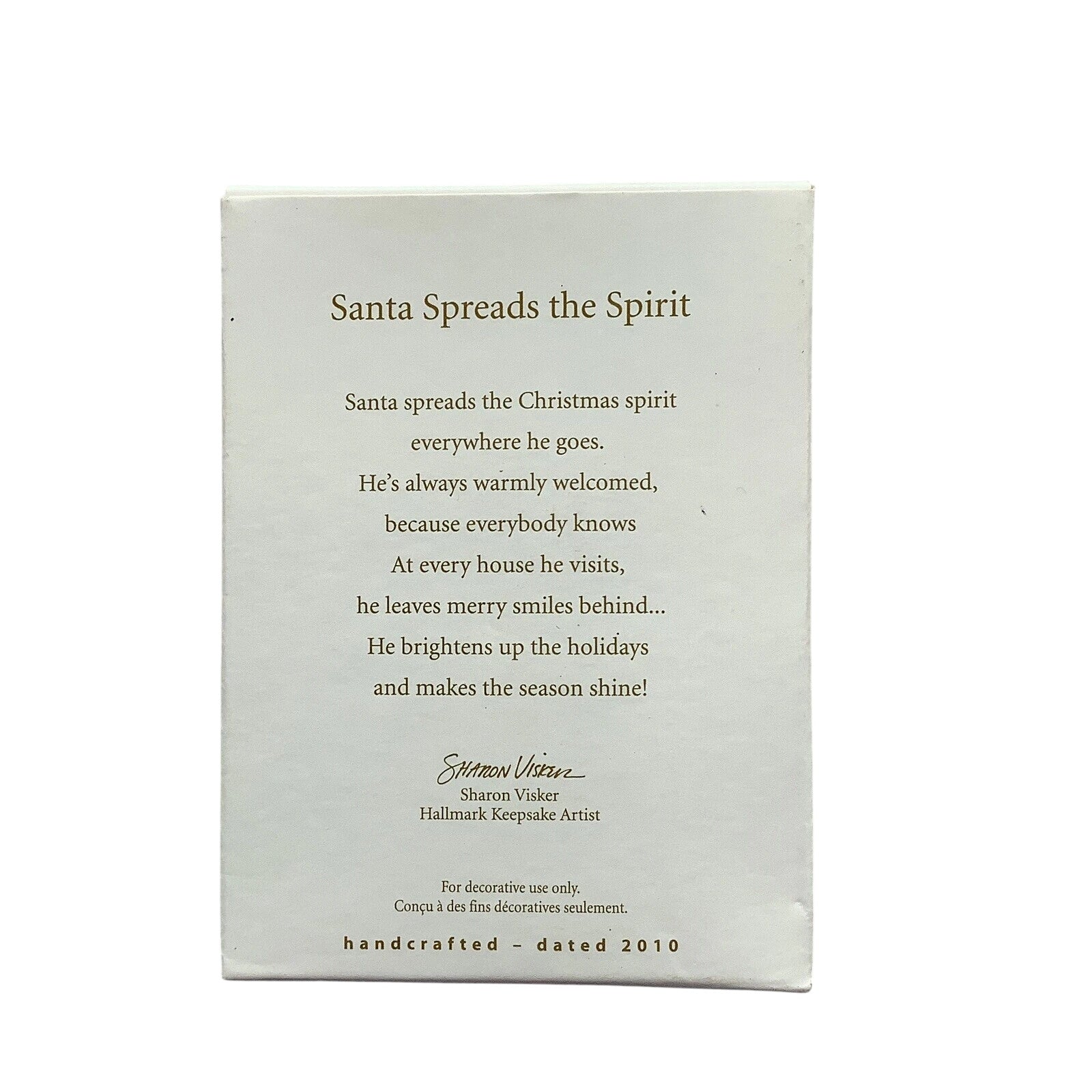 2010 Santa Spreads the Spirit Hallmark Ornament (Santa Claus) QXG7403