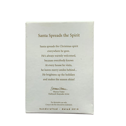 2010 Santa Spreads the Spirit Hallmark Ornament (Santa Claus) QXG7403