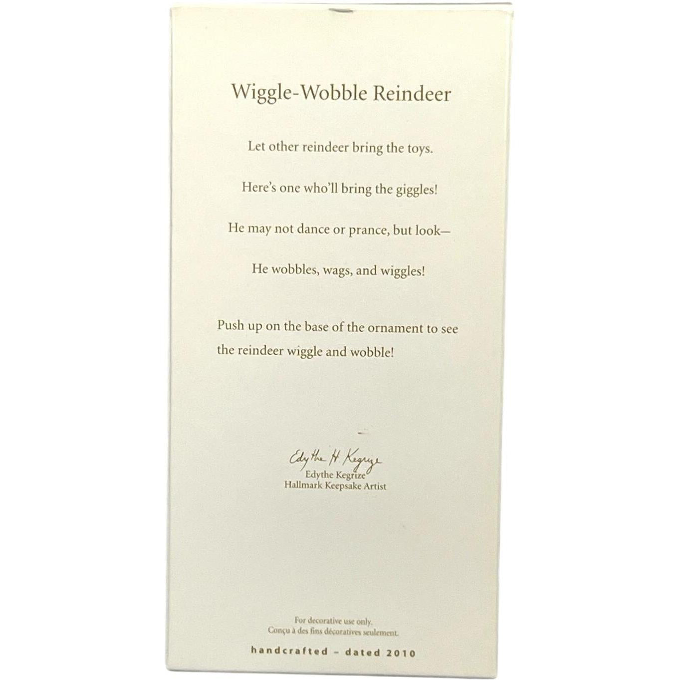 2010 Wiggle-Wobble Reindeer Hallmark Ornament (Reindeer) QXG3086