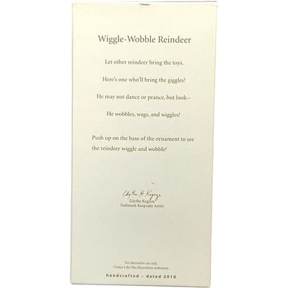 2010 Wiggle-Wobble Reindeer Hallmark Ornament (Reindeer) QXG3086