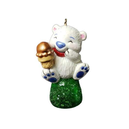 2010 A Beary Cool Treat Hallmark Ornament (Polar Bear) QXM9046