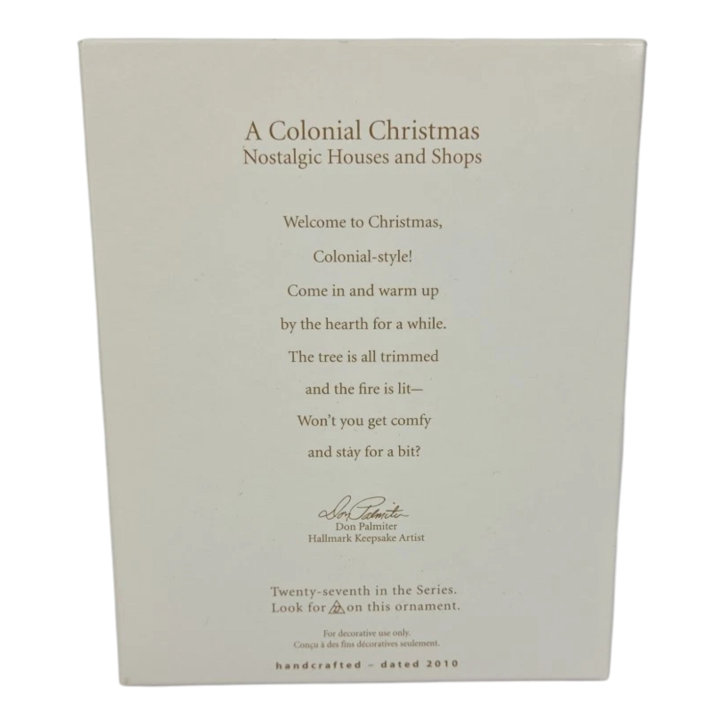 2010 A Colonial Chrismas (Nostalgic Houses and Shops)