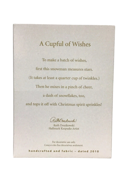 2010 A Cupful of Wishes Hallmark Ornament (Snowmen) QXG7346