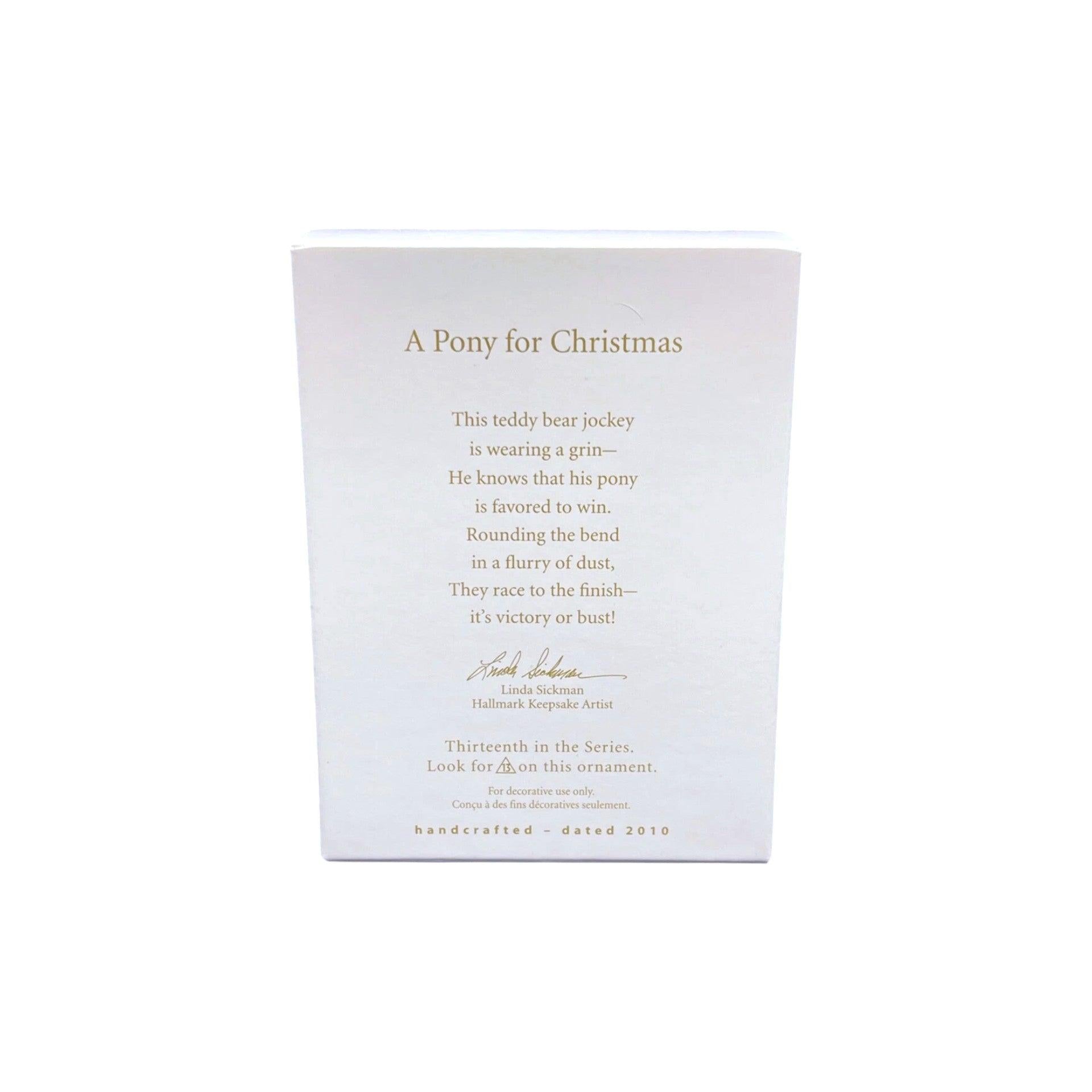 2010 A Pony for Christmas Hallmark Ornament (A Pony for Christmas) QX8303 Image4