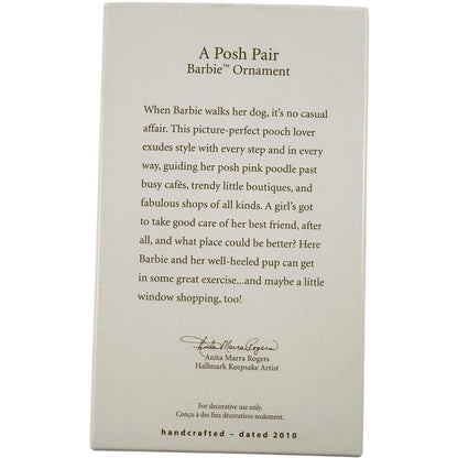 2010 A Posh Pair Hallmark Ornament (Barbie) QXI2343