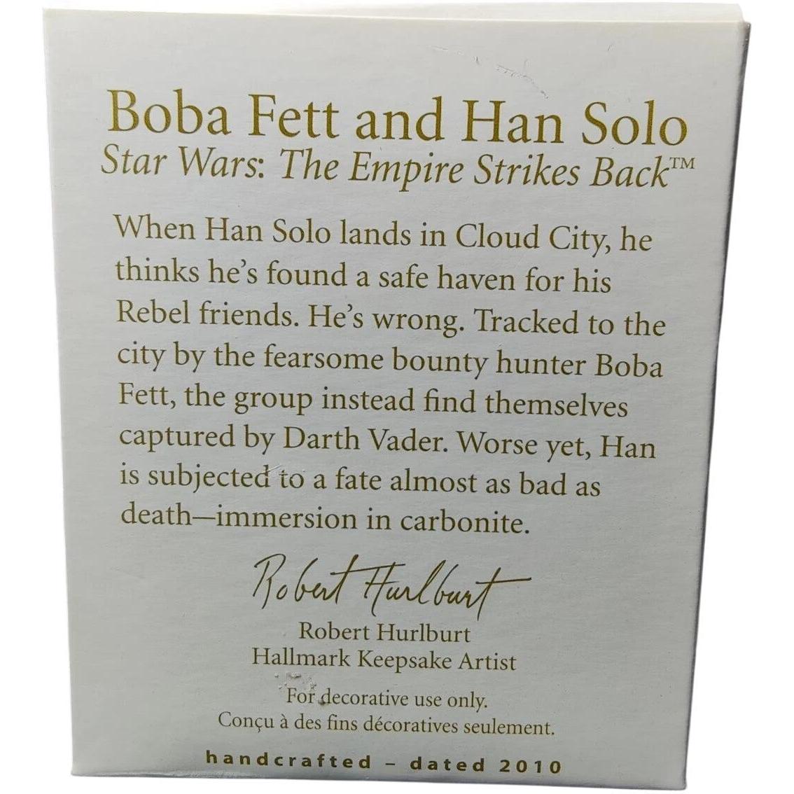 2010 Boba Fett and Han Solo Hallmark Ornament (Star Wars) QXM9016