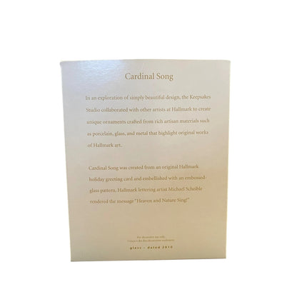 2010 Cardinal Song Hallmark Ornament (Bird) QXG3503