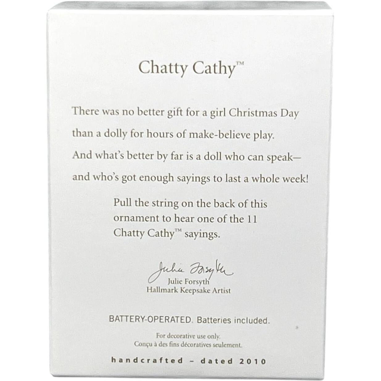 2010 Chatty Cathy Hallmark Ornament (Chatty Cathy) QXI2313